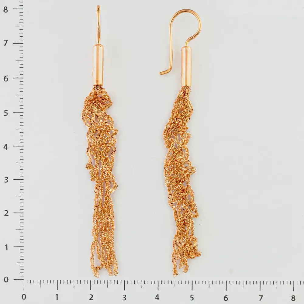 Серьги из красного золота 585 пробы