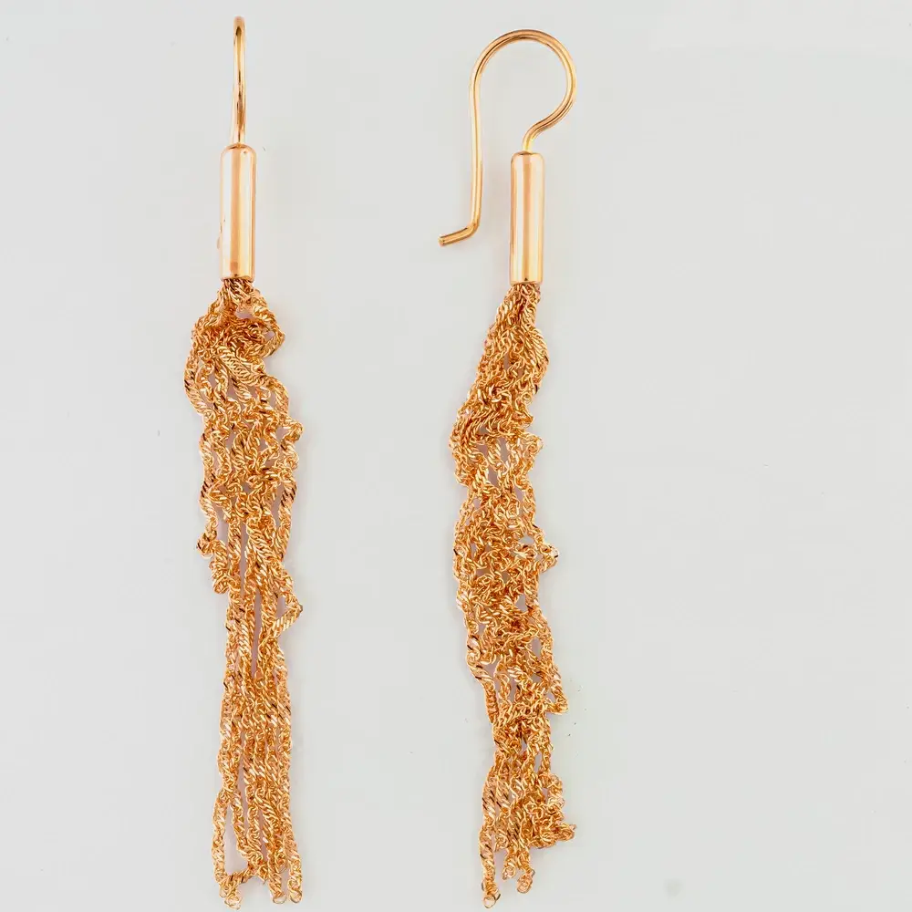 Серьги из красного золота 585 пробы