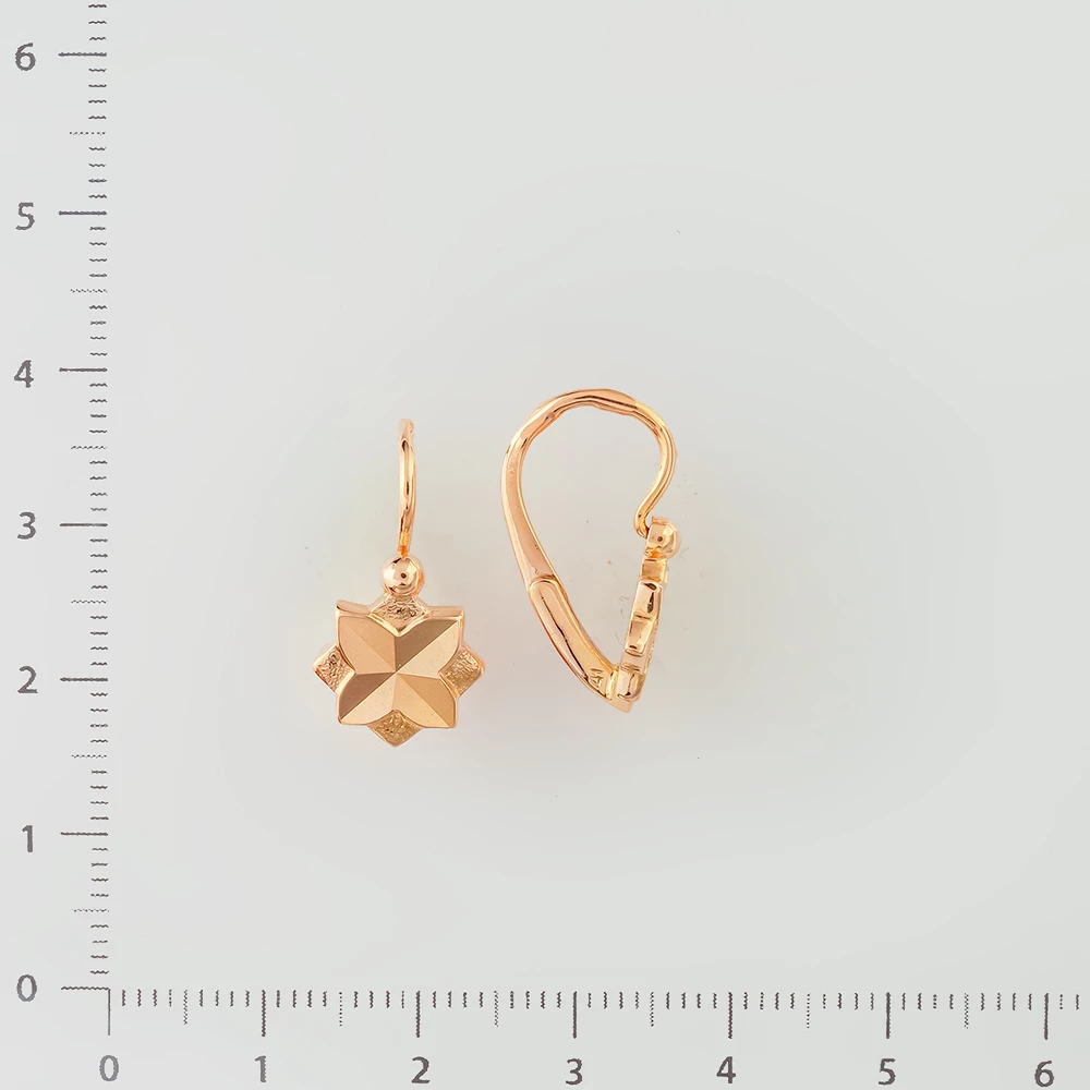 Серьги из красного золота 583 пробы