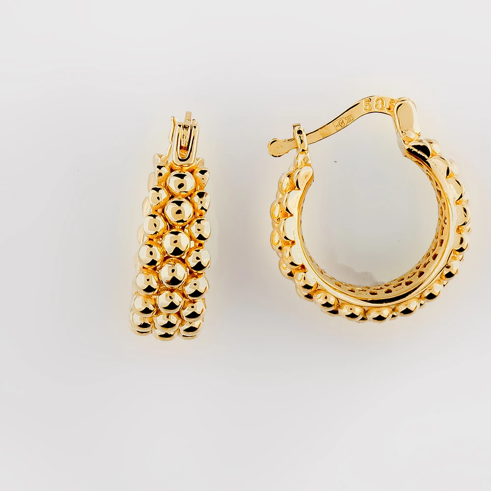 Серьги из желтого золота 585 пробы