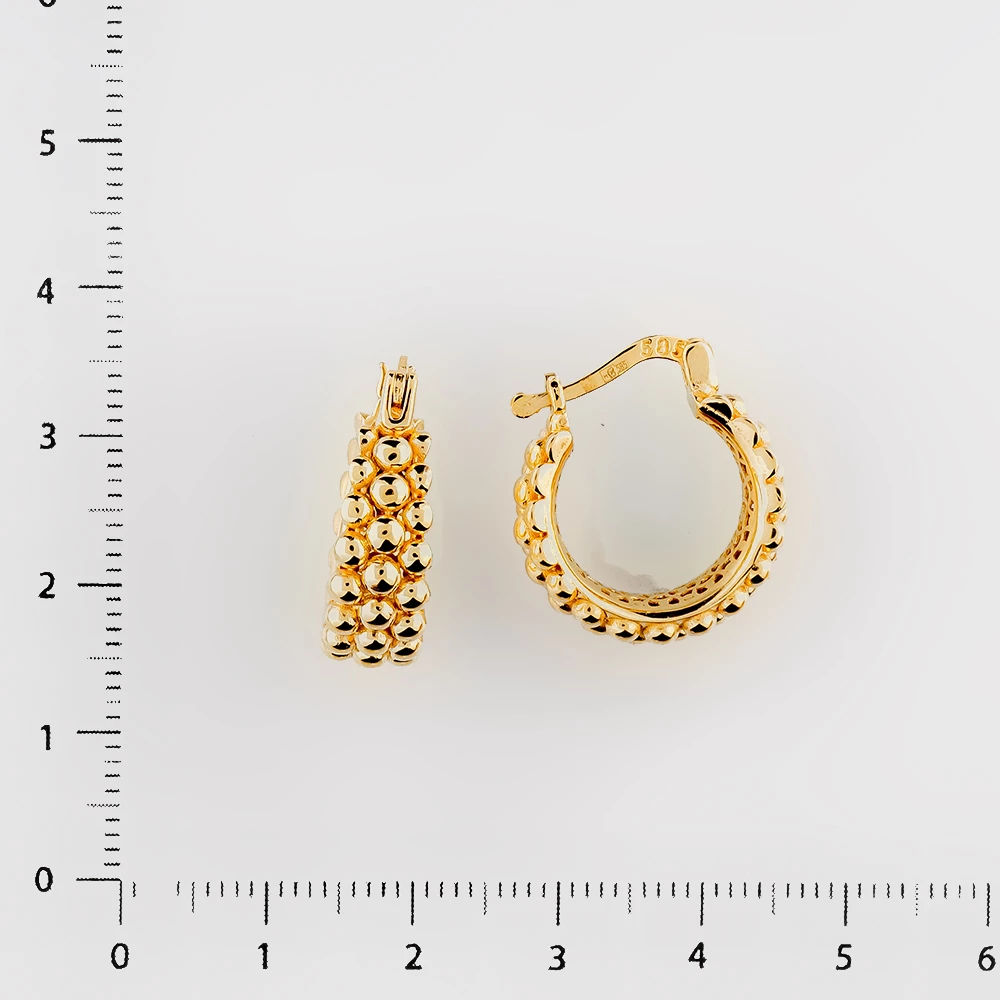Серьги из желтого золота 585 пробы