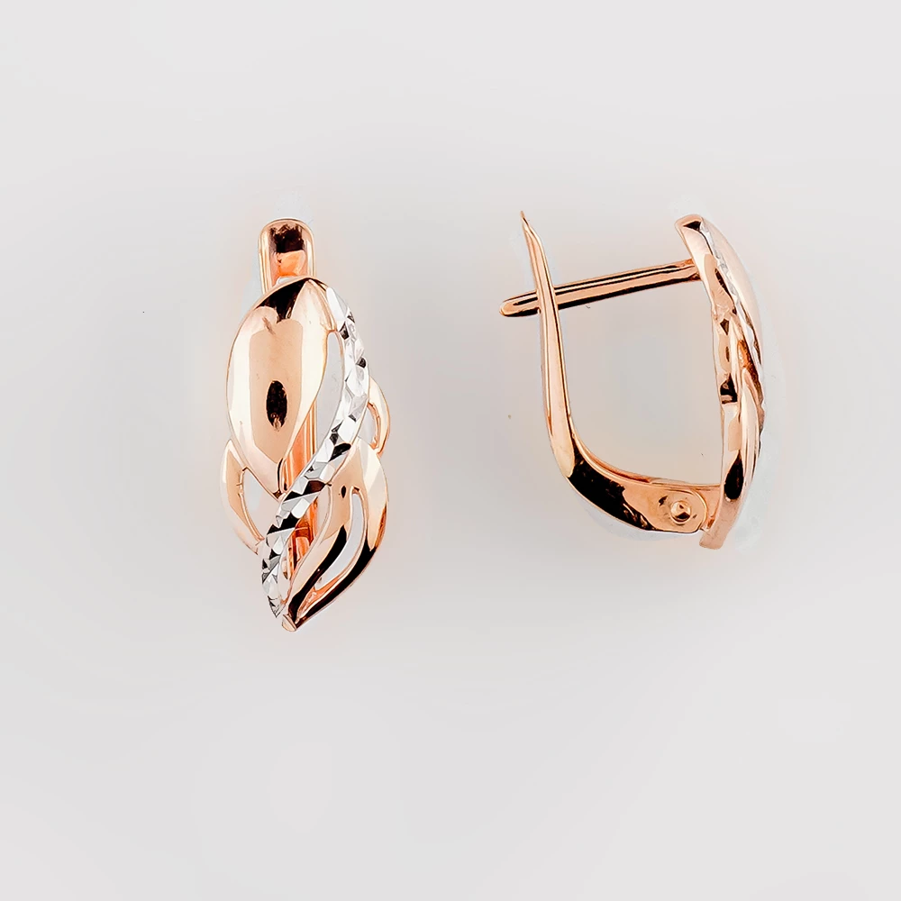 Серьги из красного золота 375 пробы
