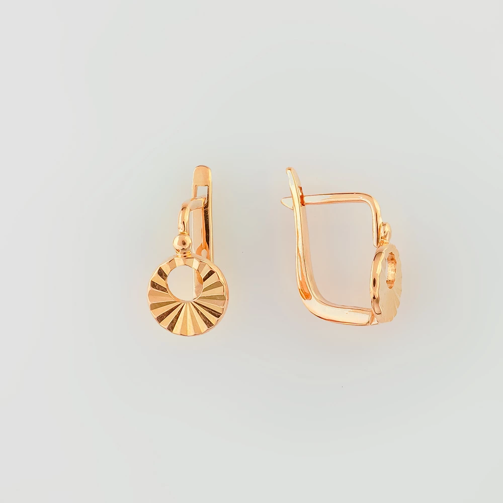 Серьги из красного золота 583 пробы