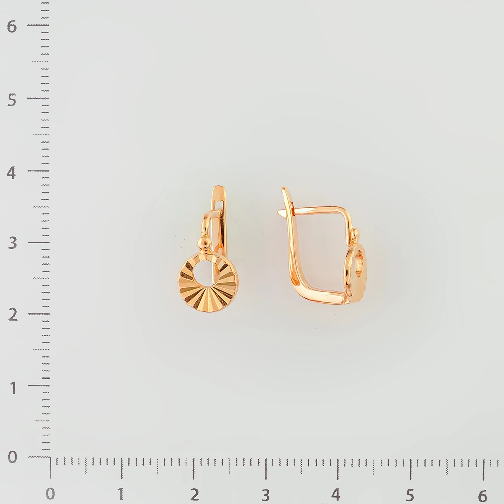 Серьги из красного золота 583 пробы
