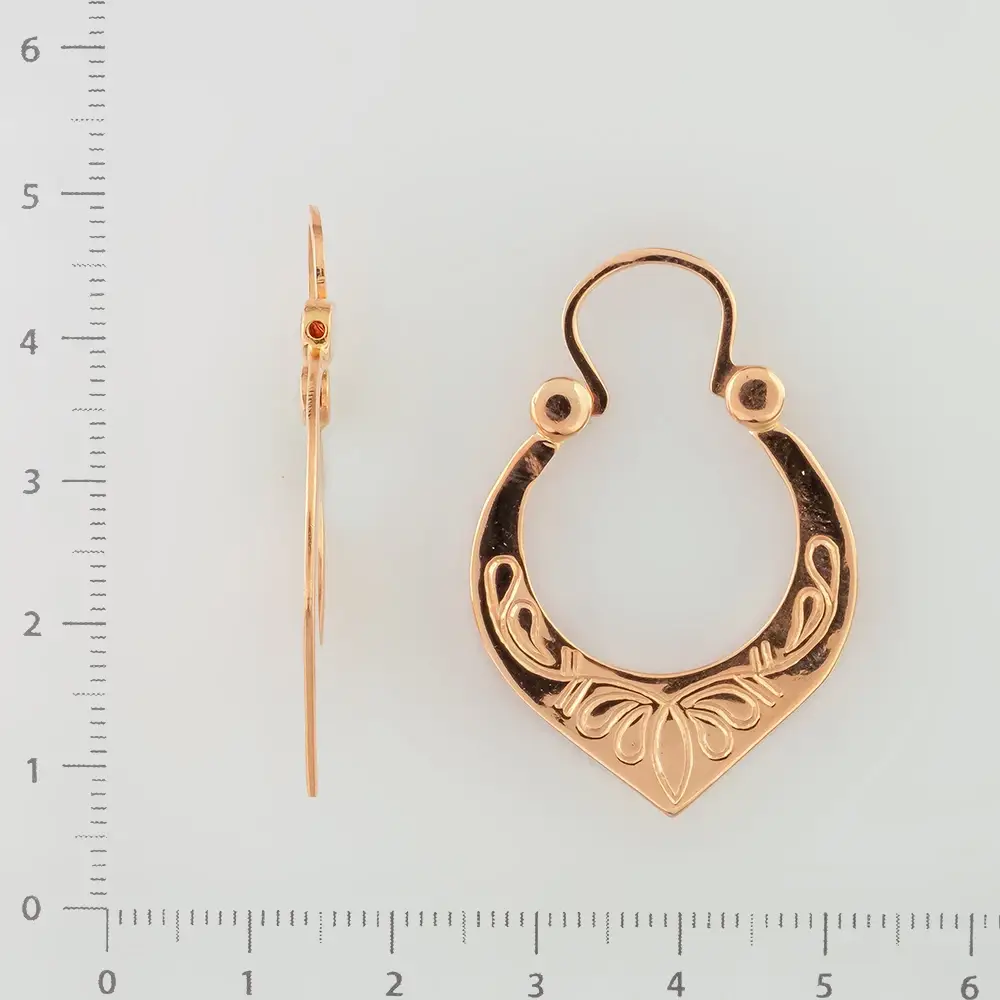 Серьги из красного золота 585 пробы