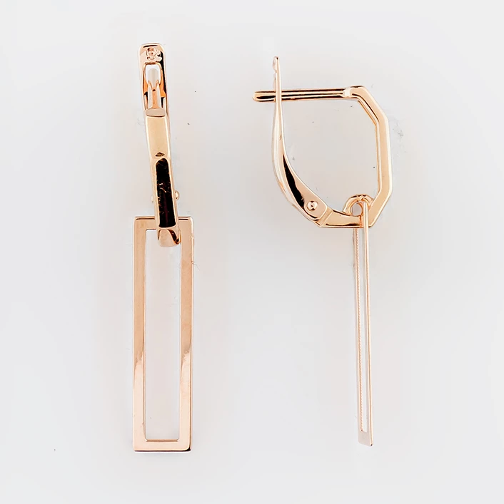 Серьги из красного золота 585 пробы