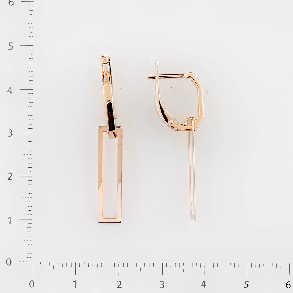 Серьги из красного золота 585 пробы