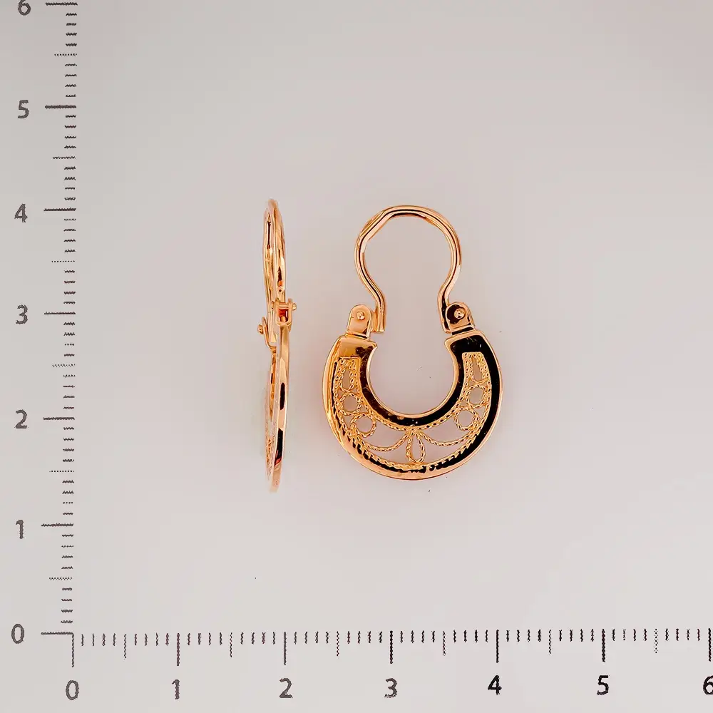 Серьги из красного золота 585 пробы