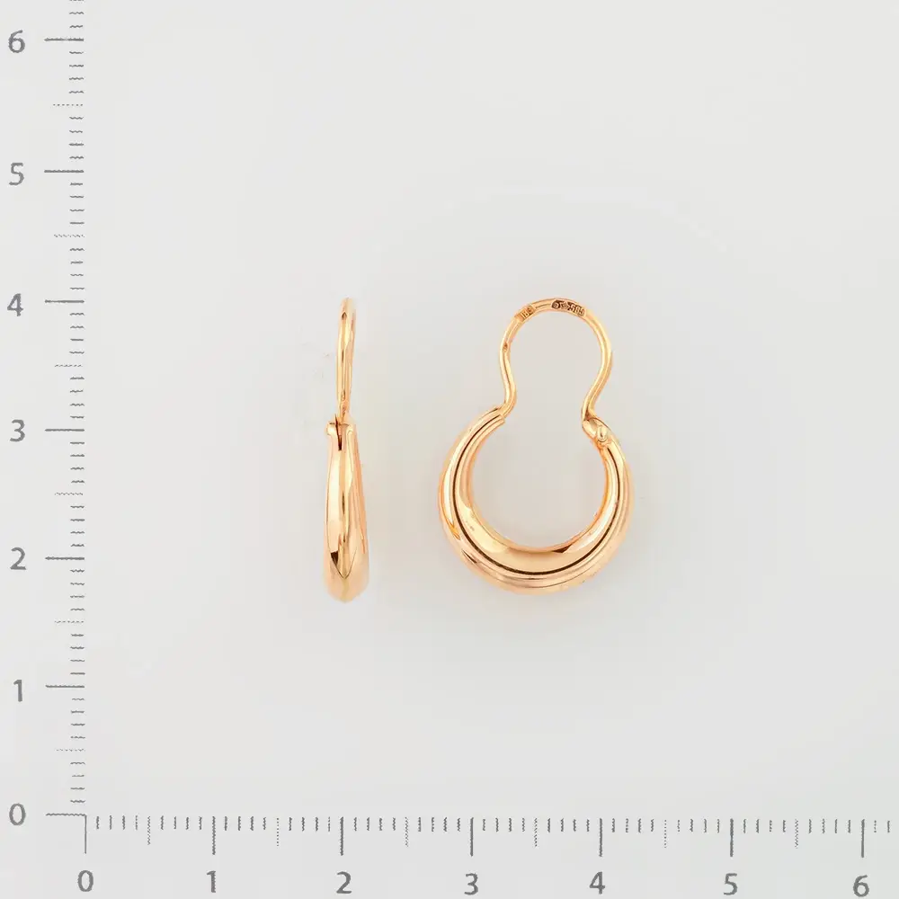 Серьги из красного золота 585 пробы