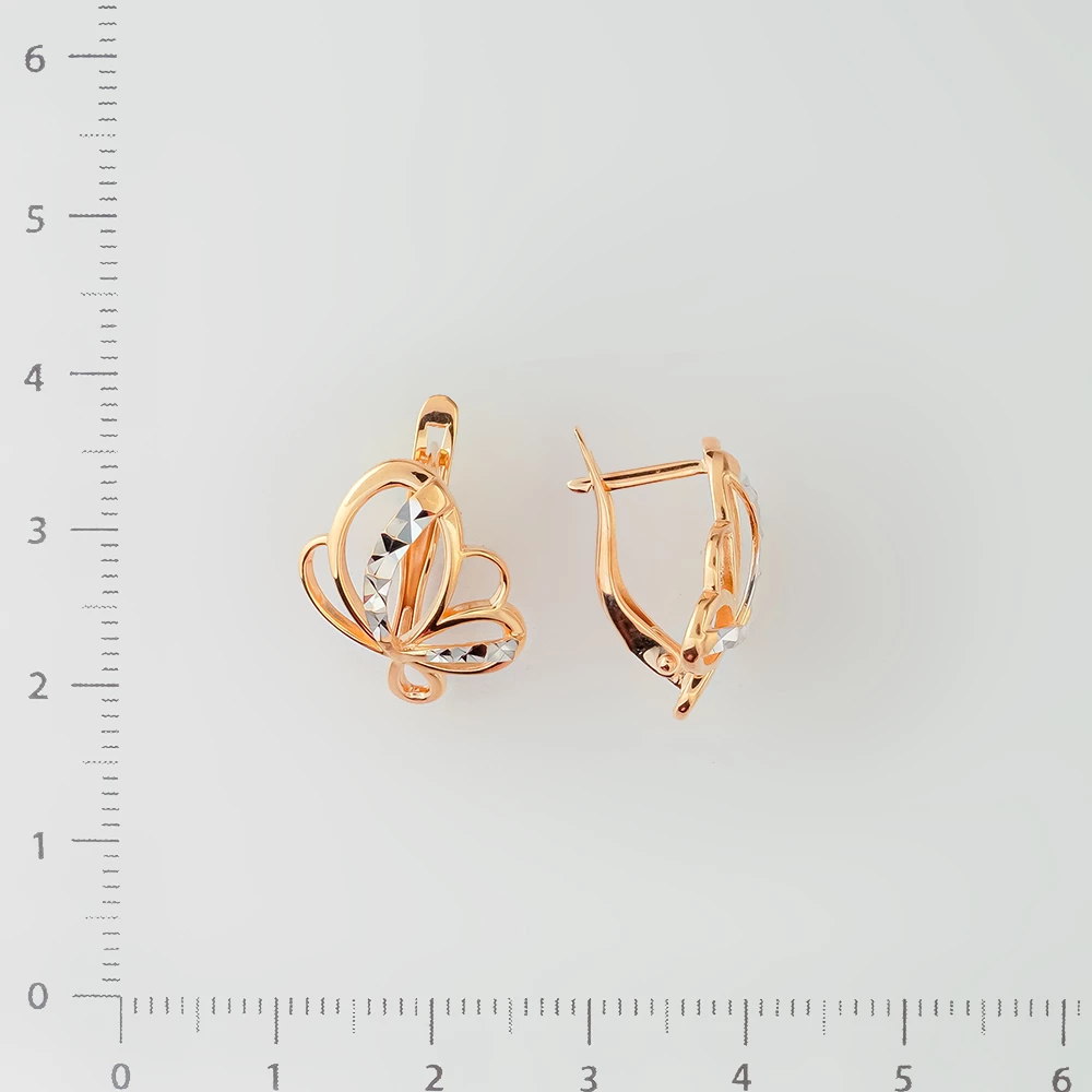 Серьги из красного золота 585 пробы