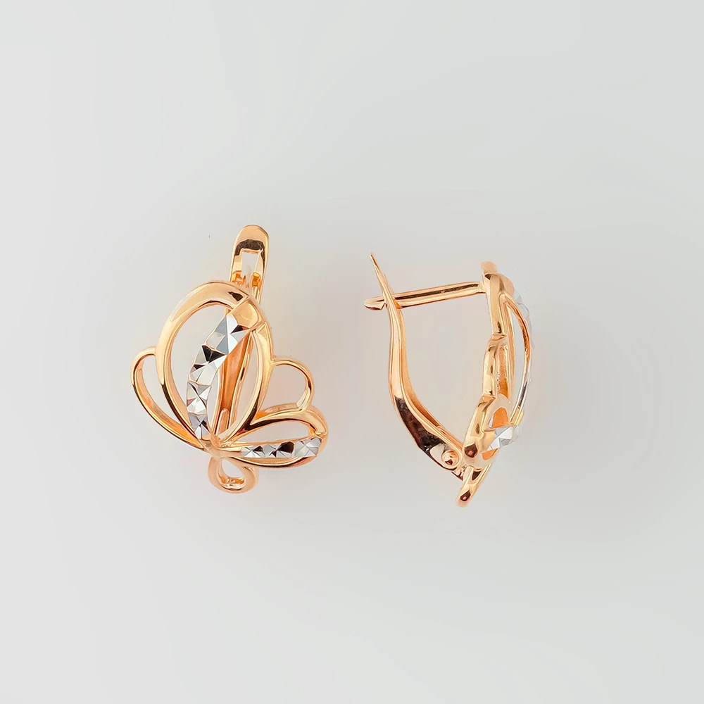 Серьги из красного золота 585 пробы