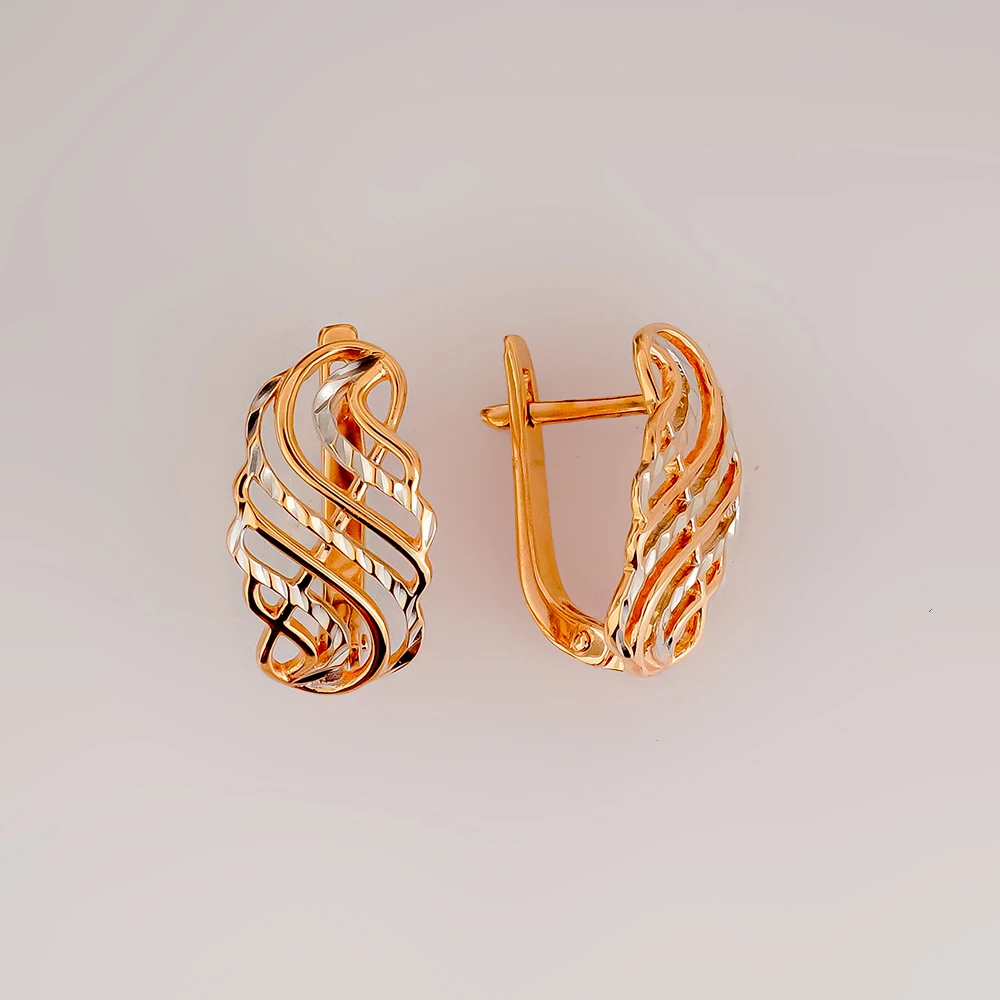 Серьги из красного золота 585 пробы