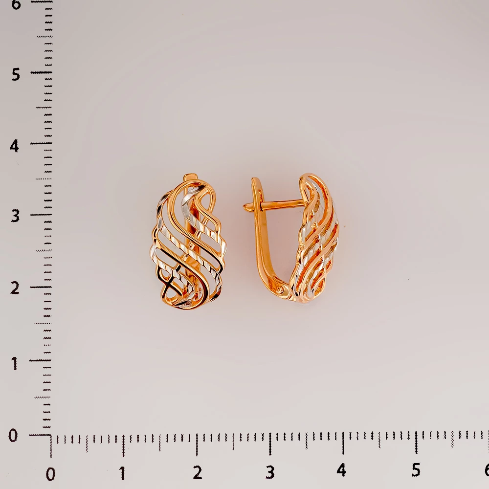 Серьги из красного золота 585 пробы