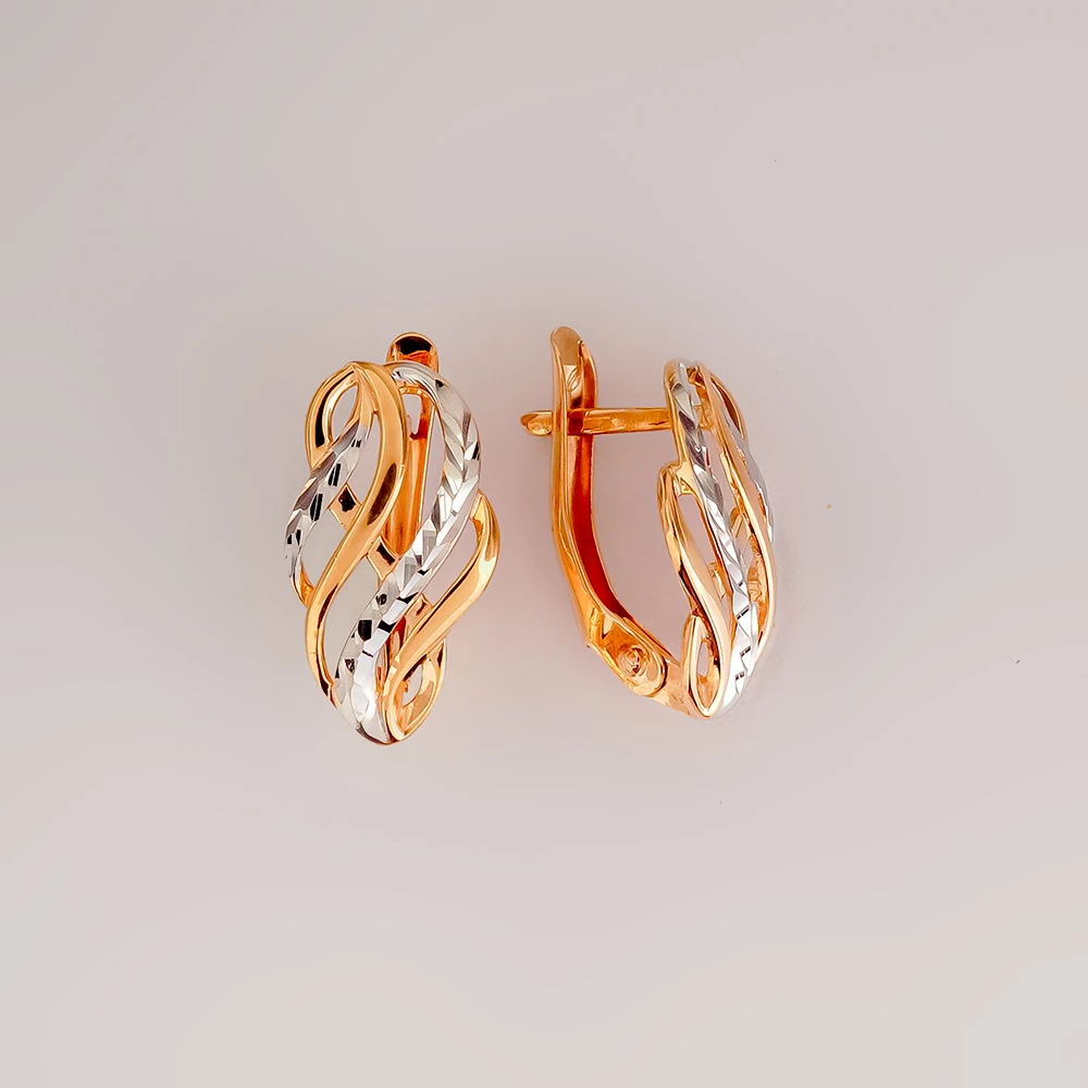 Серьги из красного золота 585 пробы