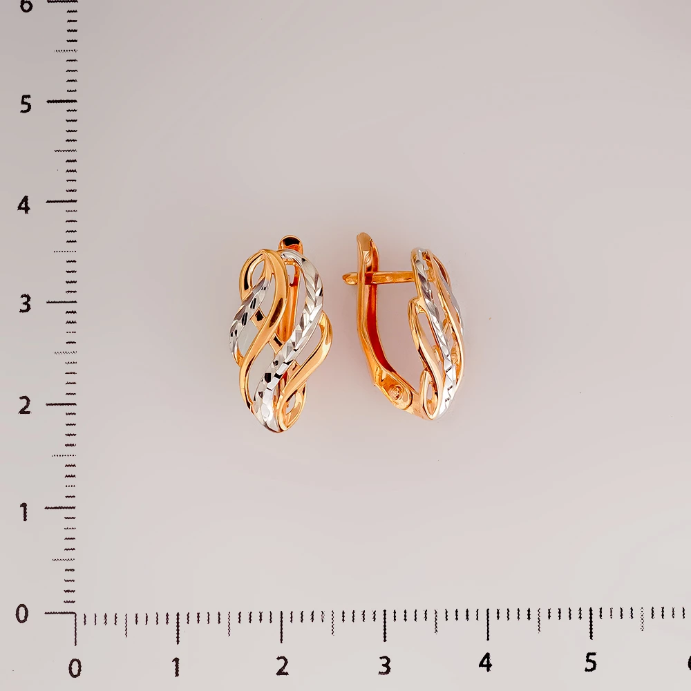 Серьги из красного золота 585 пробы