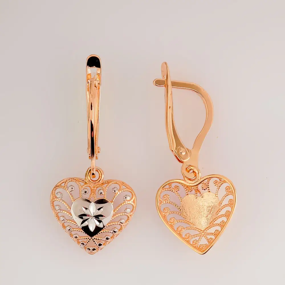 Серьги из красного золота 585 пробы