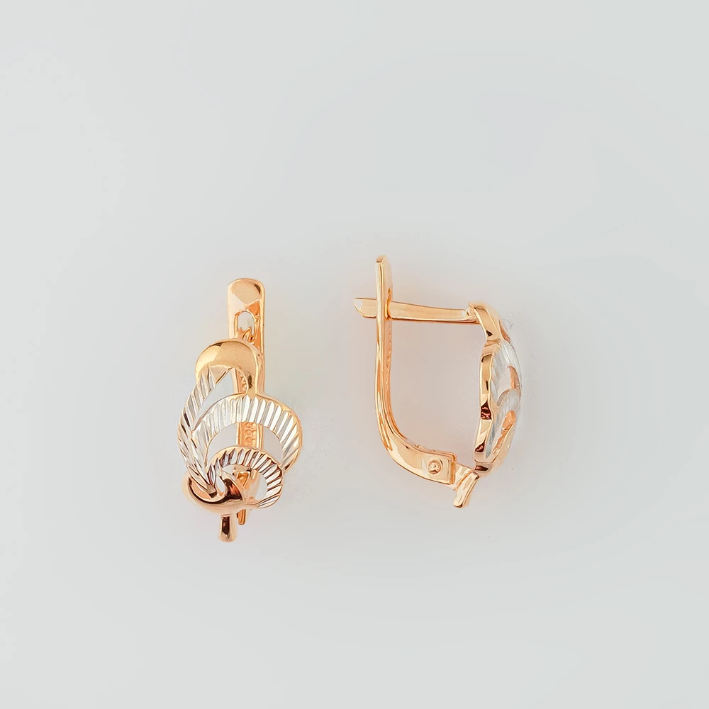 Серьги из красного золота 585 пробы