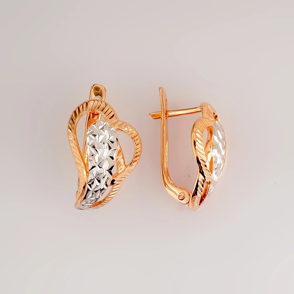 Серьги из красного золота 585 пробы