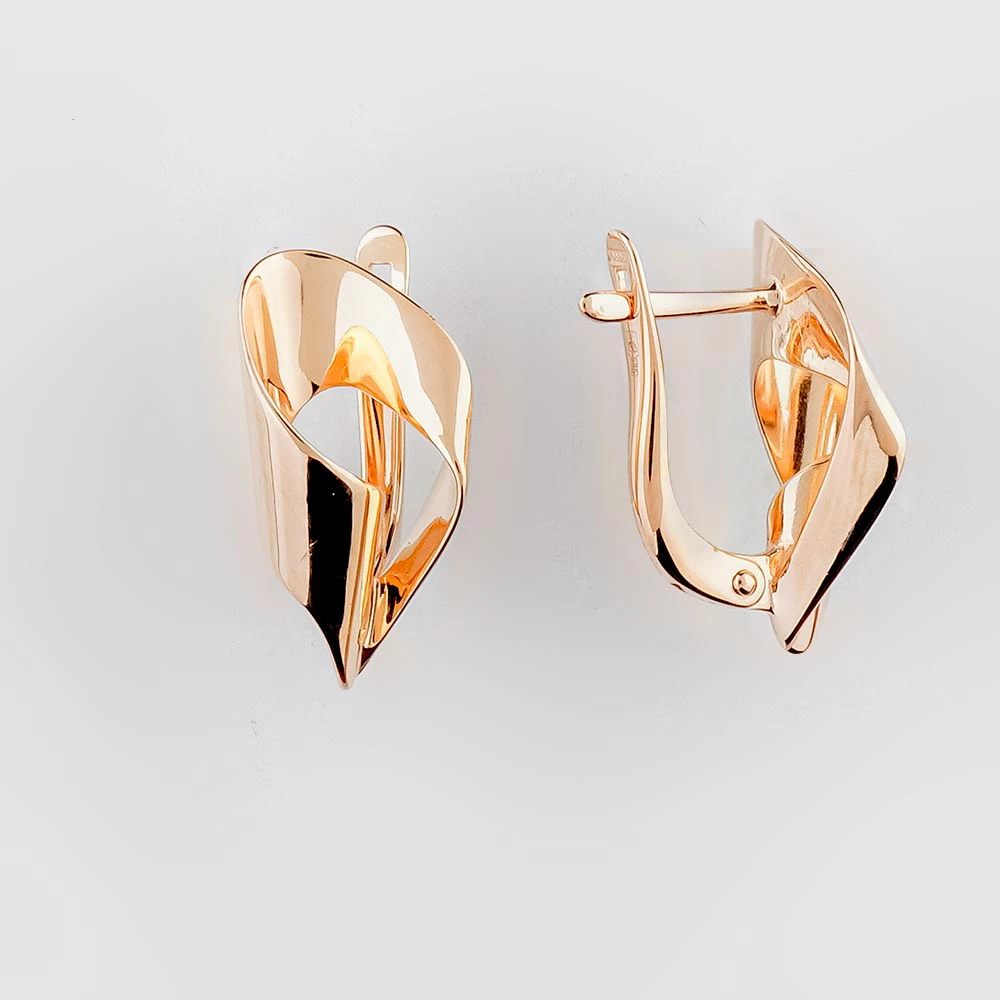 Серьги из красного золота 585 пробы