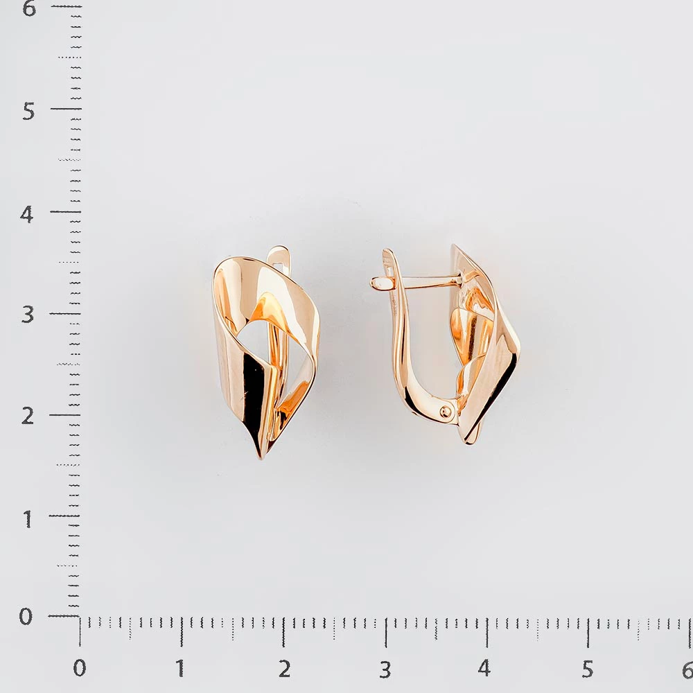Серьги из красного золота 585 пробы