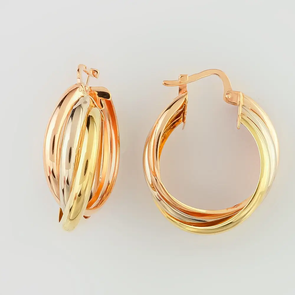 Серьги из желтого золота 585 пробы