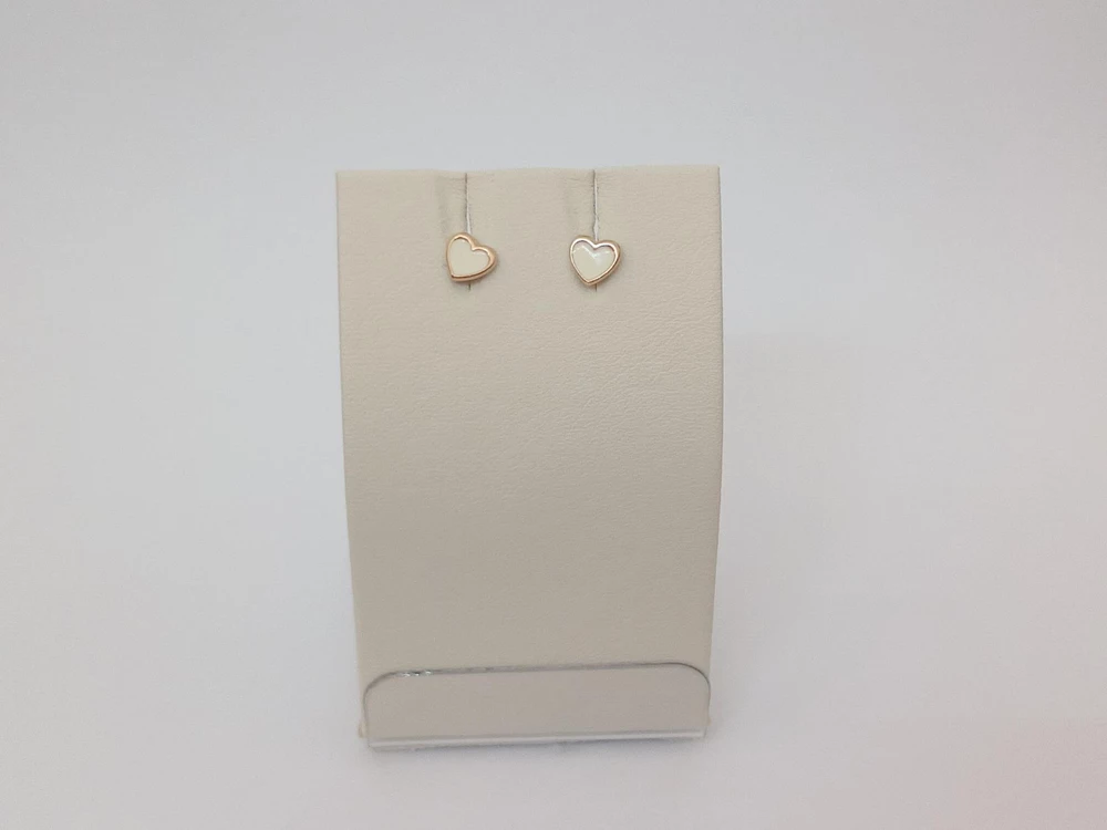 Серьги с эмалью из красного золота 585 пробы