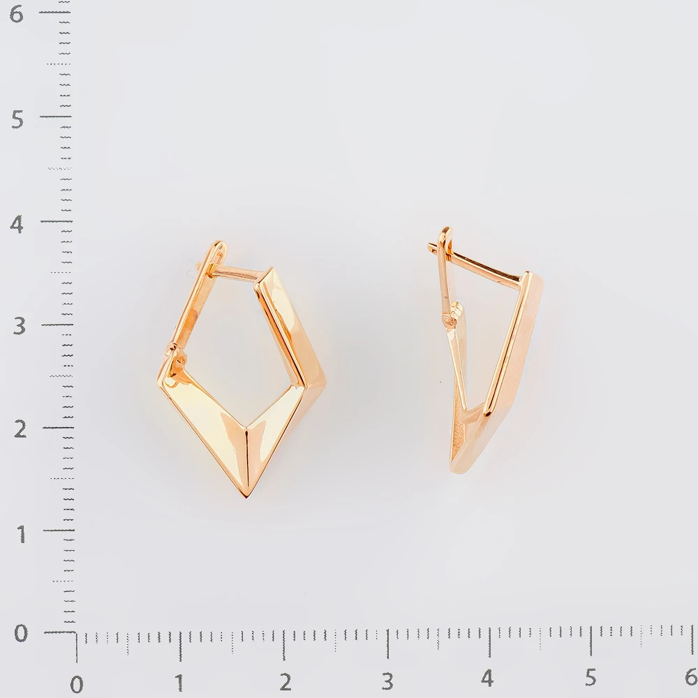 Серьги из красного золота 585 пробы