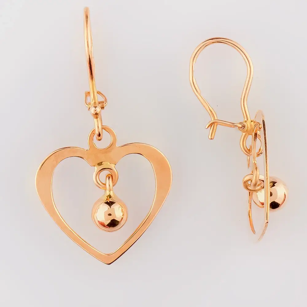 Серьги из красного золота 585 пробы