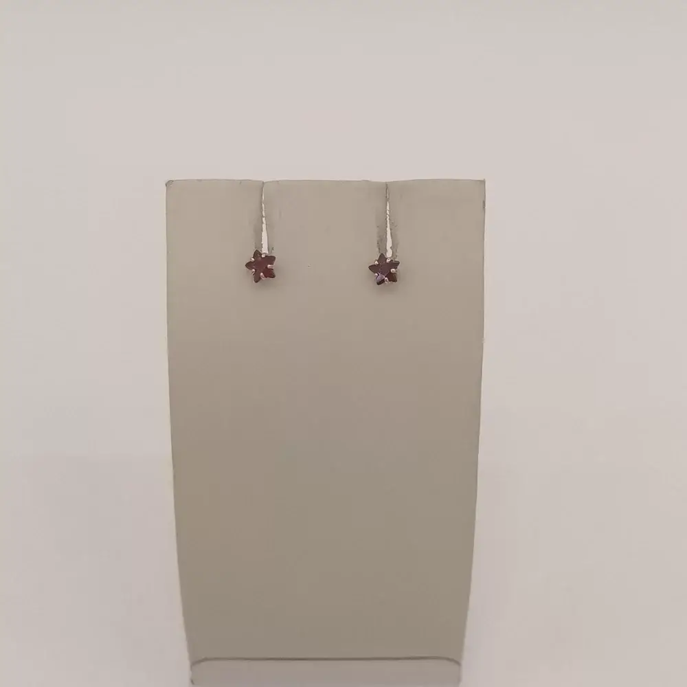 Серьги с гранатом из красного золота 585 пробы