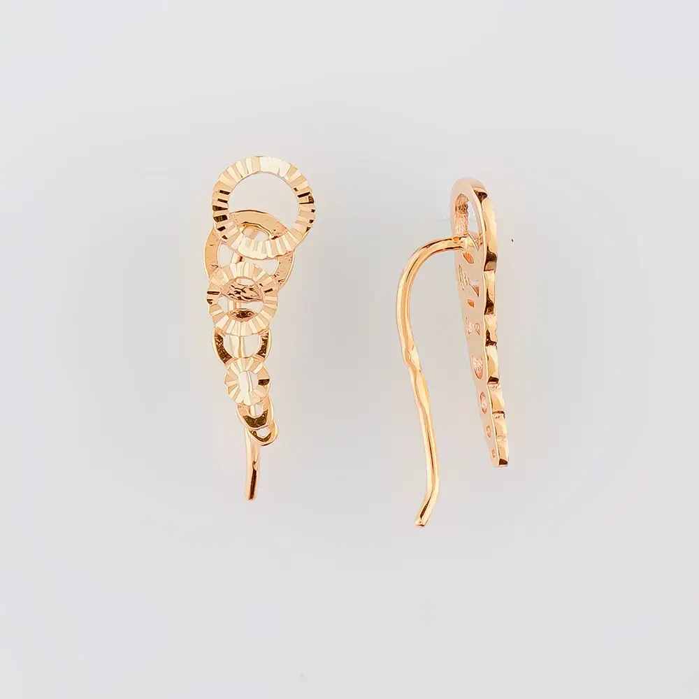 Серьги из красного золота 585 пробы 1