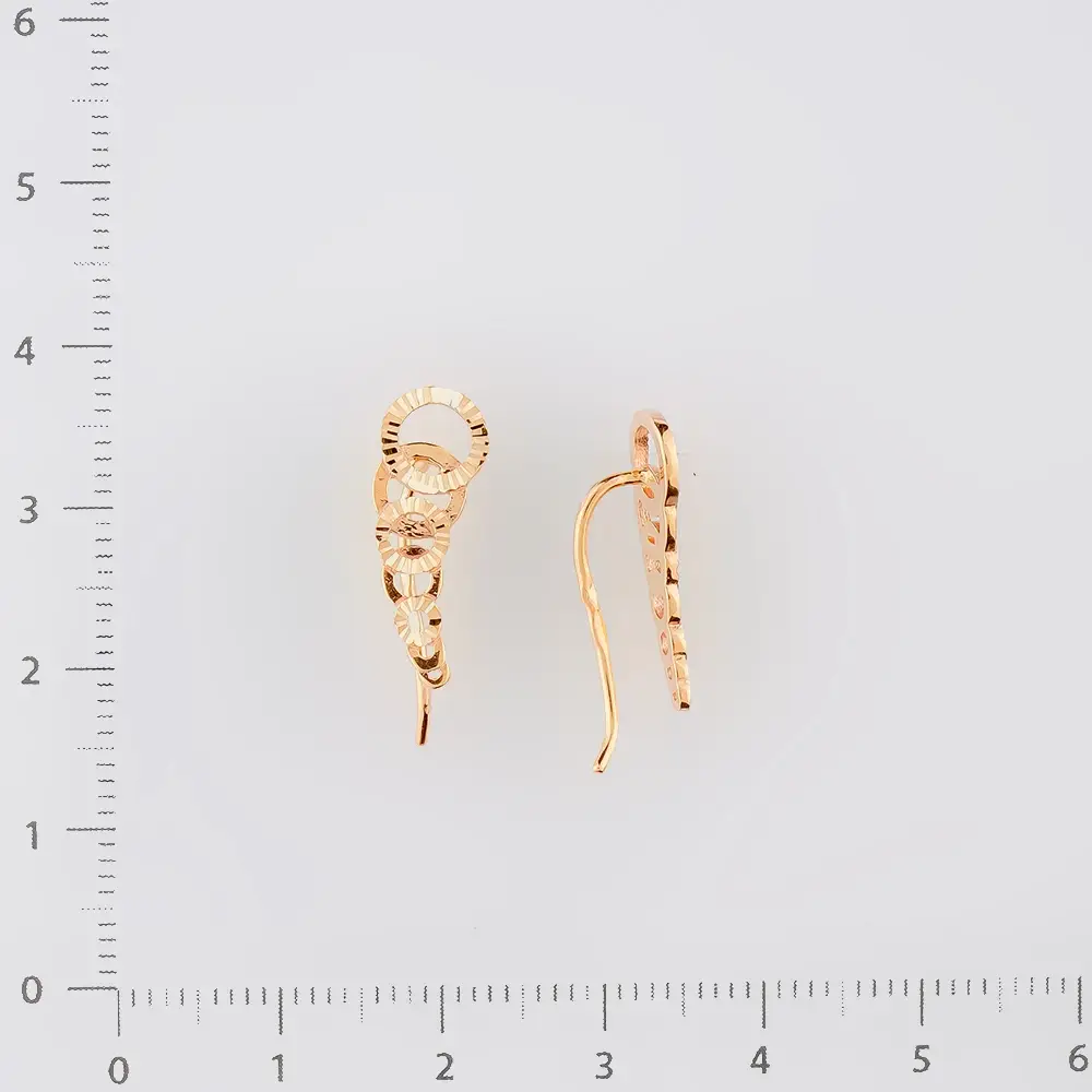 Серьги из красного золота 585 пробы 2