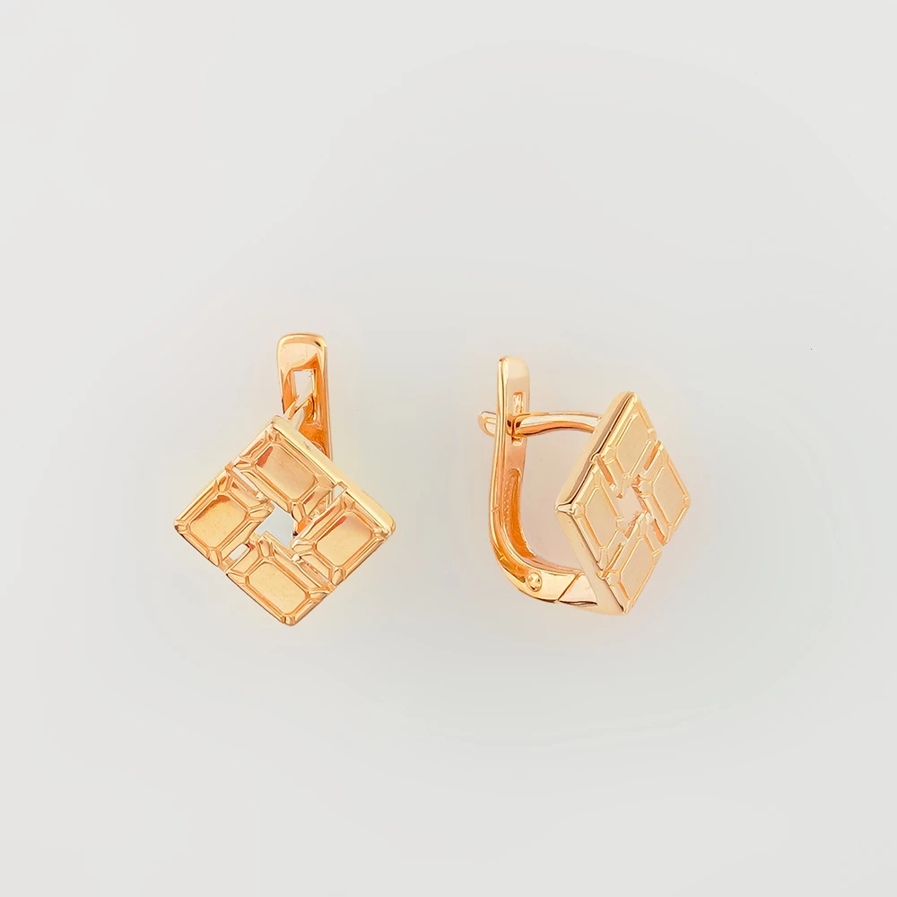 Серьги из красного золота 585 пробы