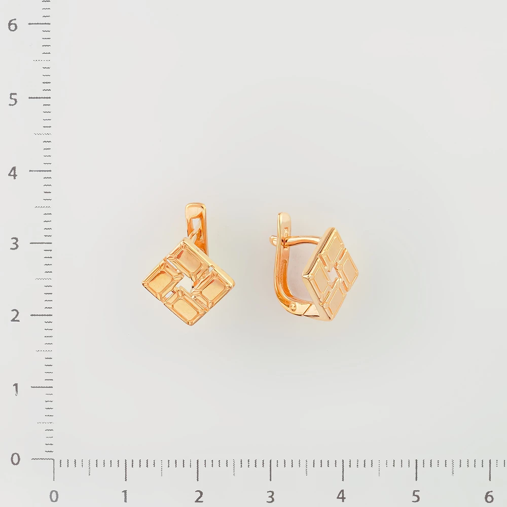 Серьги из красного золота 585 пробы