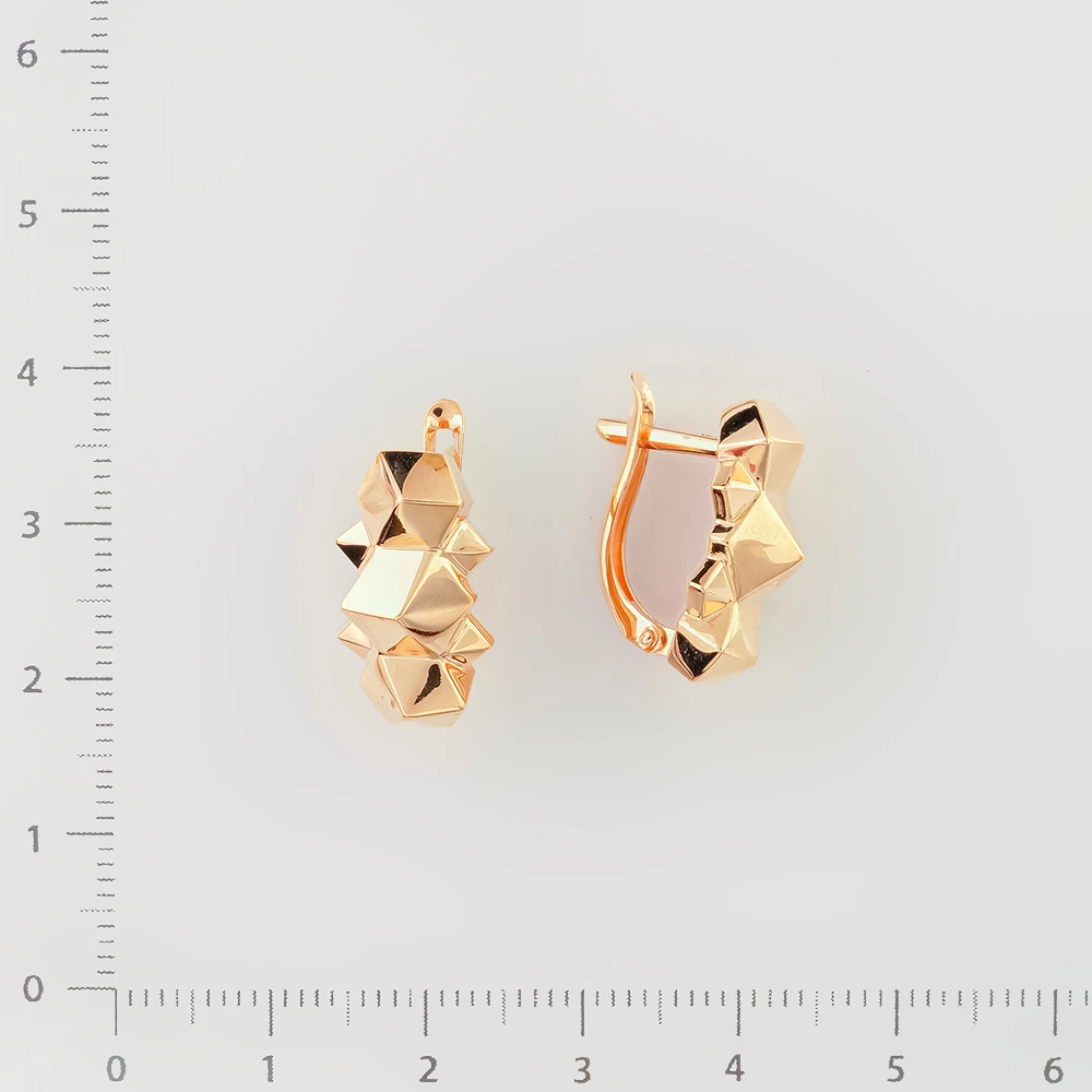Серьги из красного золота 585 пробы