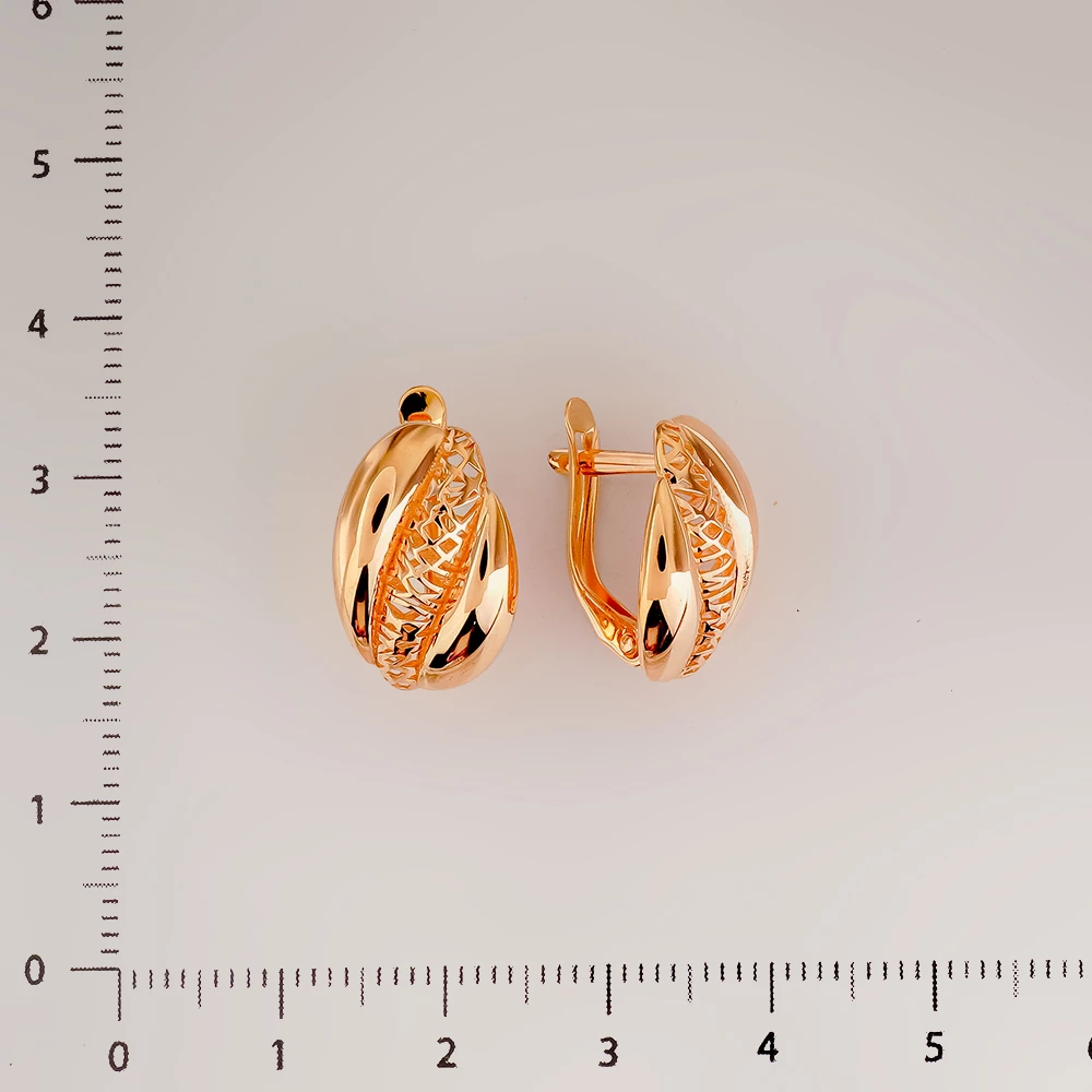 Серьги из красного золота 585 пробы