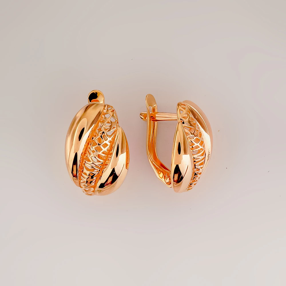 Серьги из красного золота 585 пробы