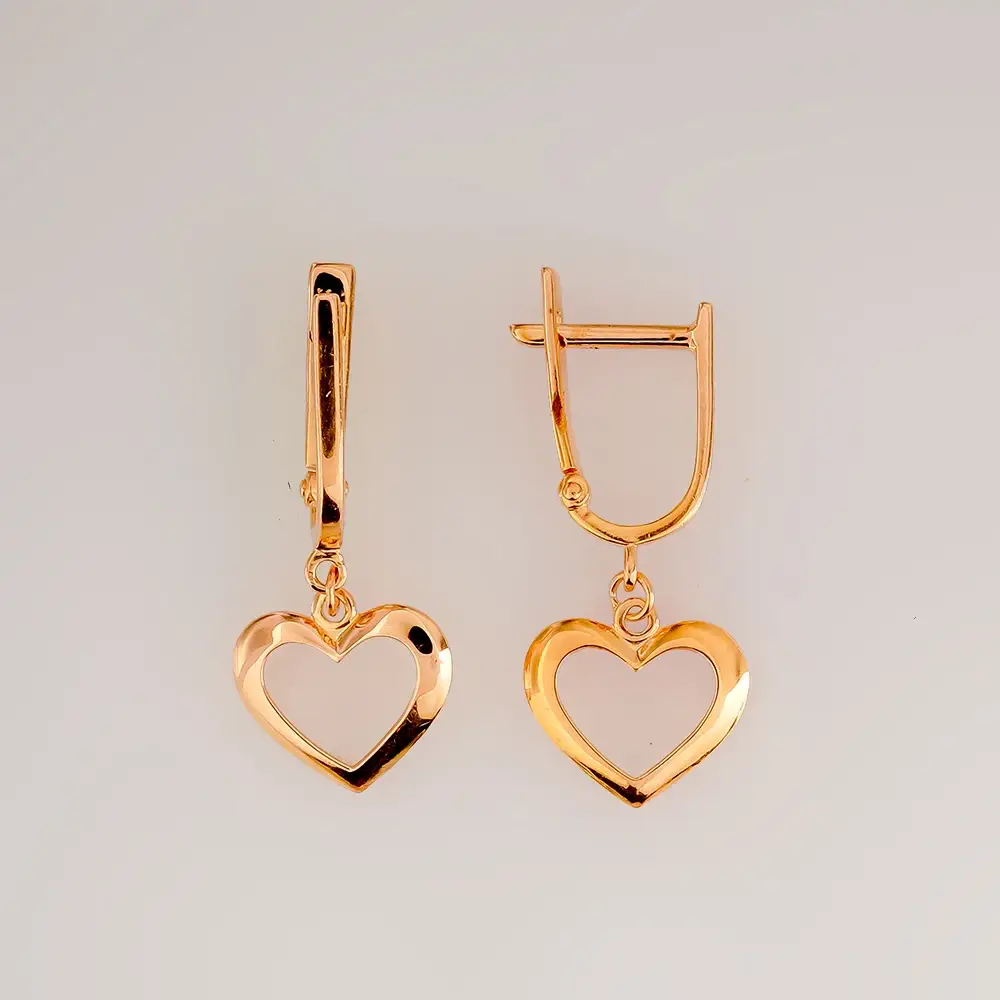 Серьги из красного золота 585 пробы