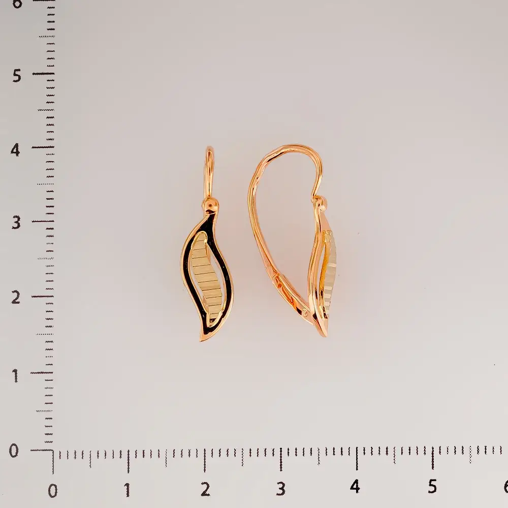 Серьги из красного золота 583 пробы