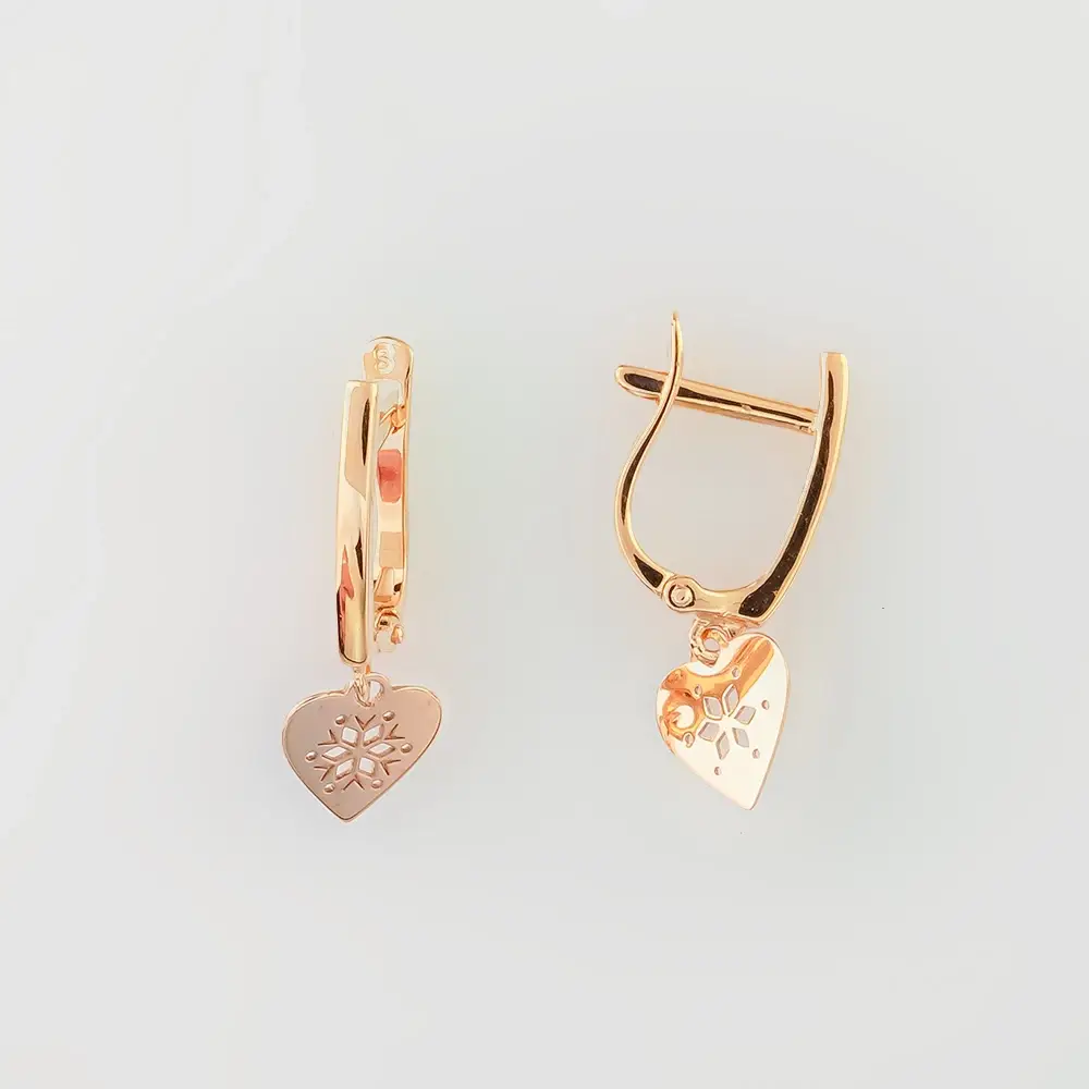 Серьги из красного золота 585 пробы