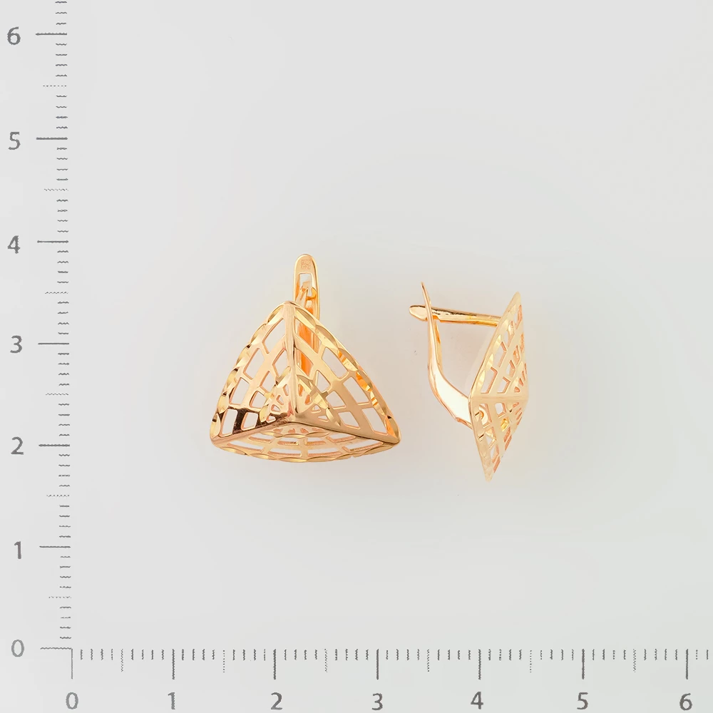 Серьги из красного золота 585 пробы