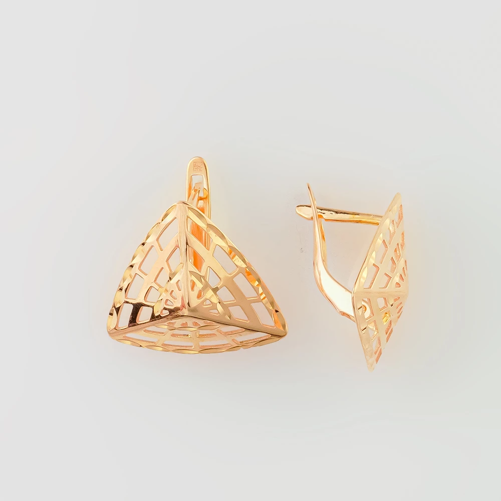 Серьги из красного золота 585 пробы
