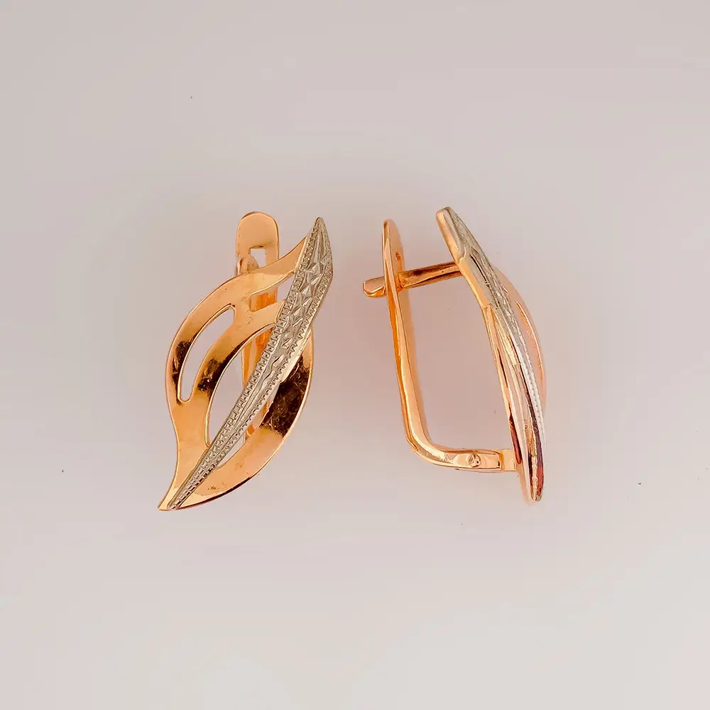Серьги из красного золота 583 пробы
