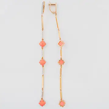 Серьги из красного золота 585 пробы