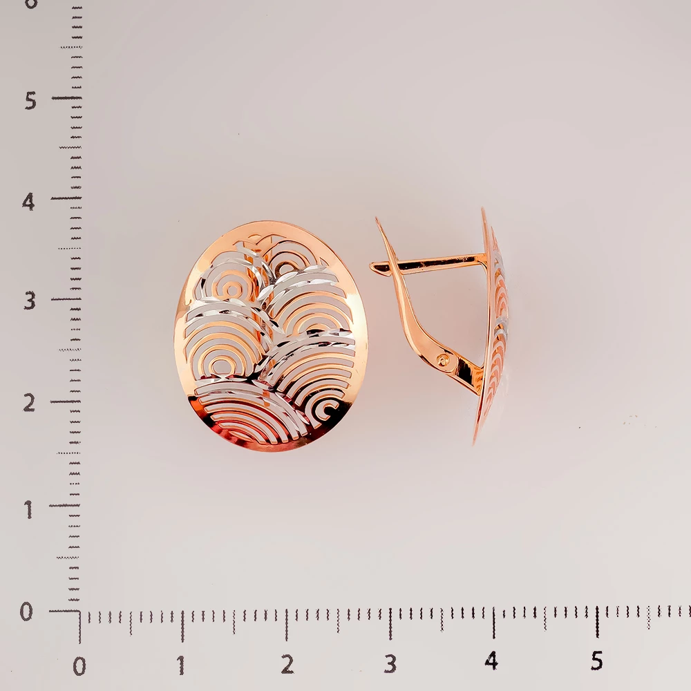 Серьги из красного золота 585 пробы