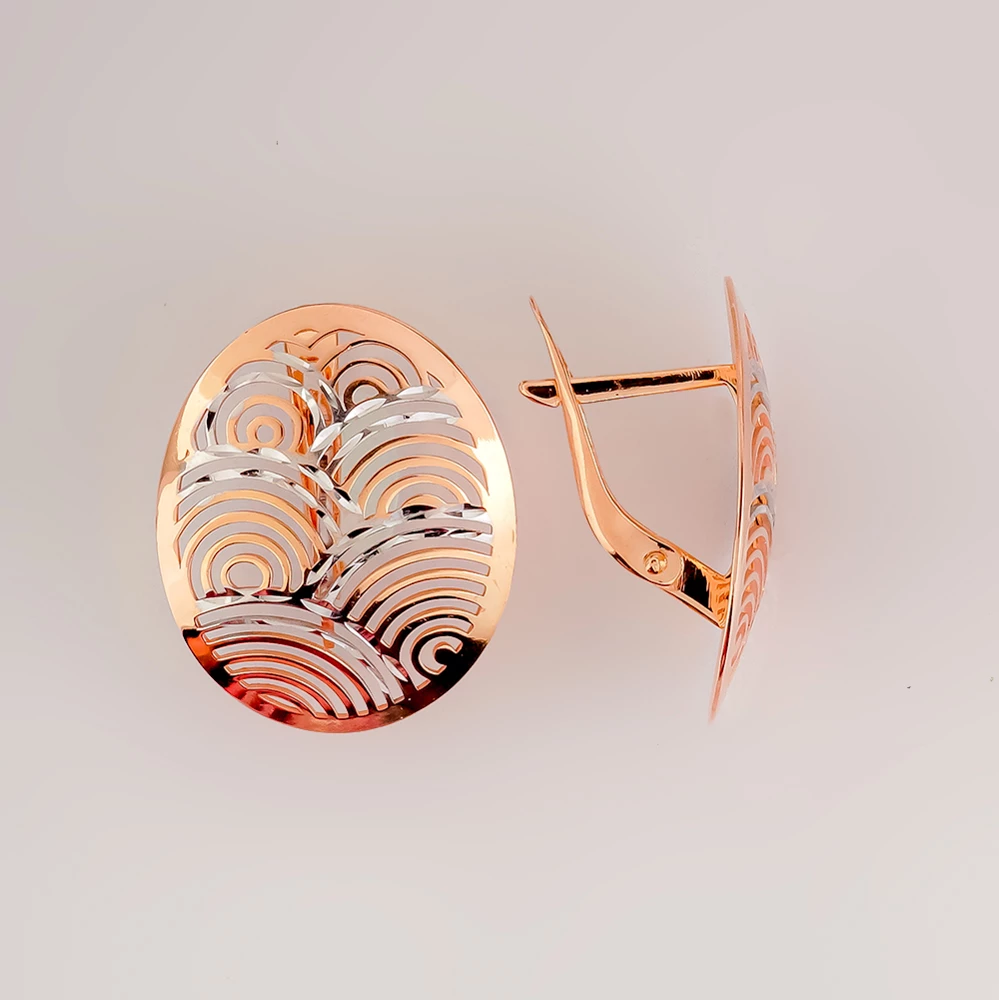 Серьги из красного золота 585 пробы