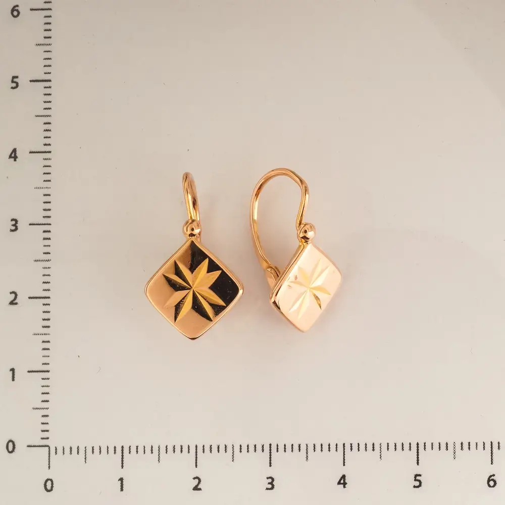 Серьги из красного золота 583 пробы 2