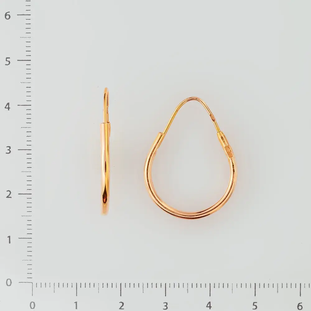 Серьги из красного золота 585 пробы
