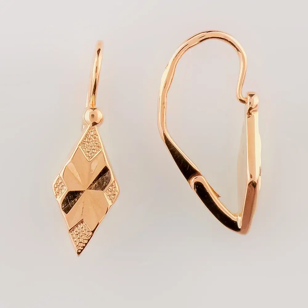 Серьги из красного золота 585 пробы