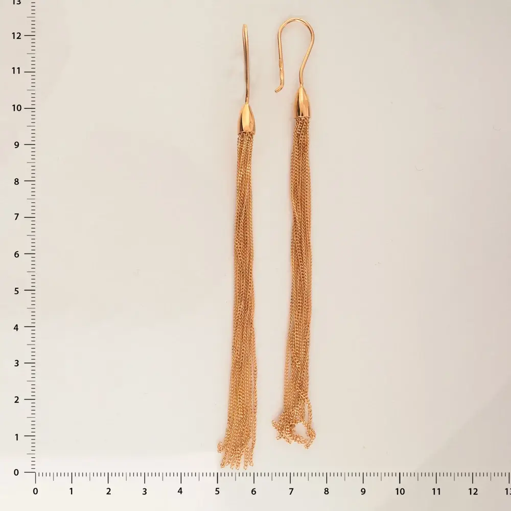 Серьги из красного золота 585 пробы