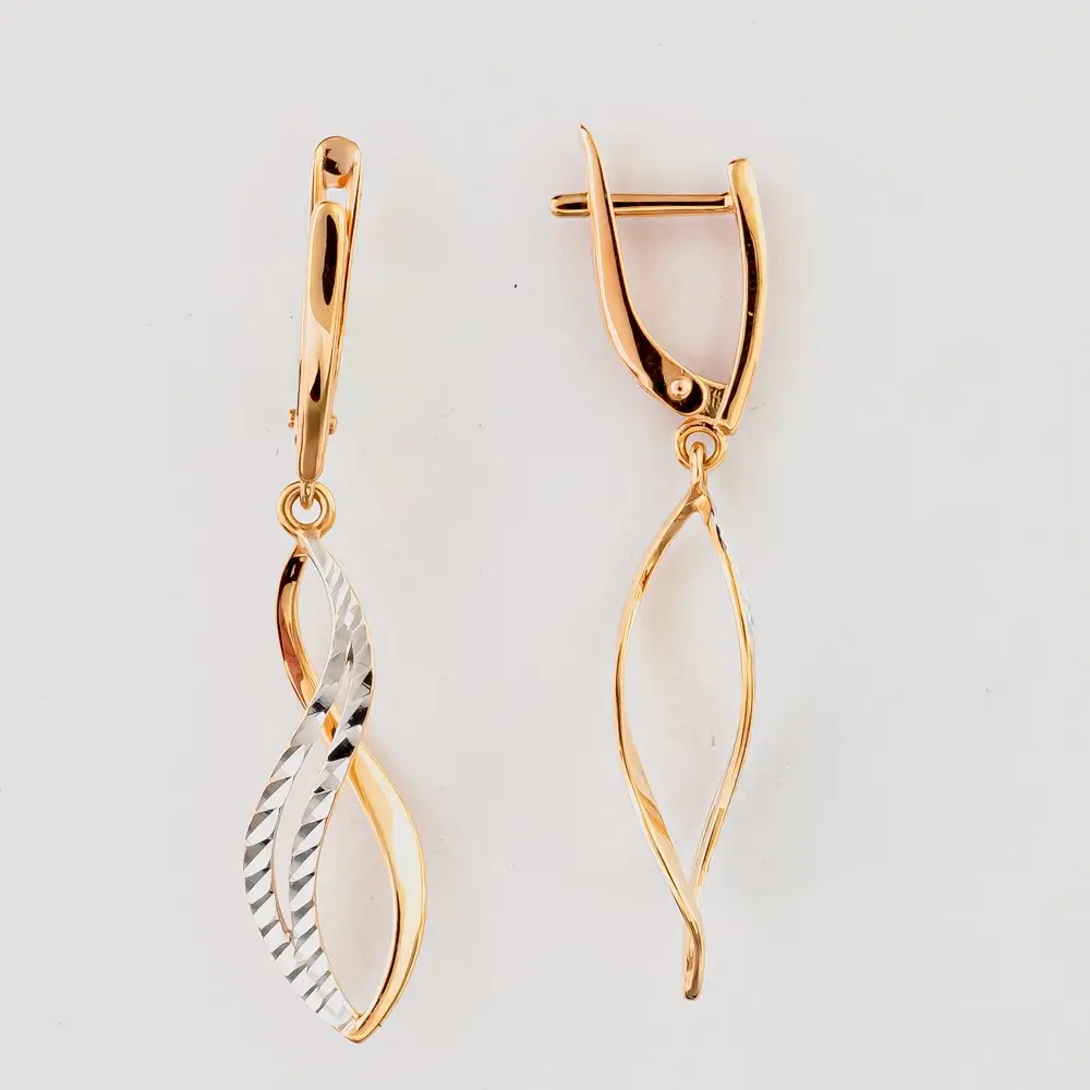 Серьги из красного золота 585 пробы